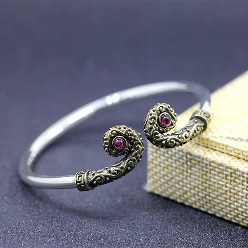 2018 Real Promotion Boys Bangle Product S925 Pure Jewelry Fashion Both And Love You Ten Thousand Gold-plated Bracelet Elegance | Украшения