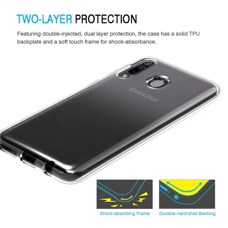 Transparent Soft TPU Case For Samsung Galaxy M30 Phone Silicone Cover M10 M20 SM-M305F/DS Clear |