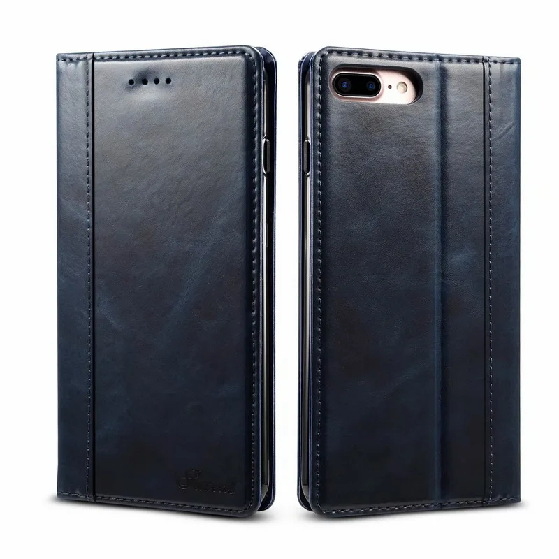 Magnet Flip Genuine Leather Mobile Phone Case For iphone7 8 Plus X XS Max XR Slim Card Slot Protecitve Cover