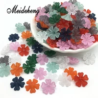 16mm acrylic flower beads for diy jewelry making love heart leaf receptacle bracelet beads collocation material 100pcbag