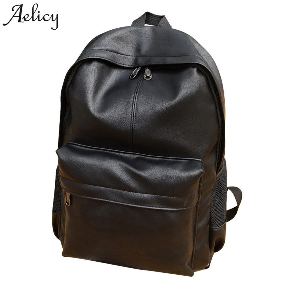 Женский рюкзак Aelicy из искусственной кожи вместительный для ноутбука|mochila escolar