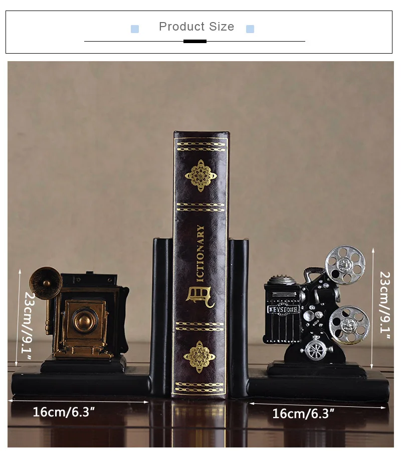 Винтажный книжный шкаф, домашний декор, фигурки, украшение, изысканная смола, камера, модель, книга для книг, персонализированные ремесла, подарки