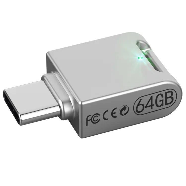 UTHAI C12 Type-C OTG USB3.0 Flash Drive USB-C Pen Drive Smart Phone Memory MINI Usb Stick 32GB 64G - Color: Silver