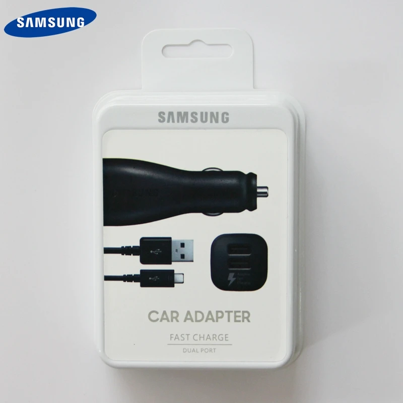 Оригинальное автомобильное зарядное устройство SAMSUNG Quick Charge для Samsung GALAXY S7 S6 S8Plus