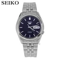 seiko watch no 5 automati mechanical steel waterproof men watch dual language calendar snk355k1 snk357k1