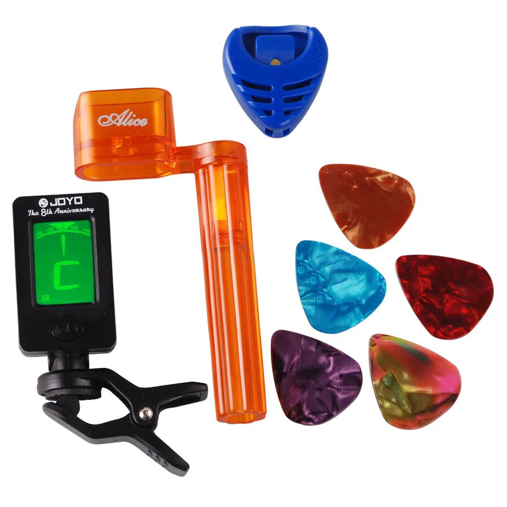 

Tool Kits 1 Chromatic Guitar Tuner afinador 1 Pick Plectrums Pics Holder 1 String Winder & Bridge Pin Puller and 5 Guitarpicks23