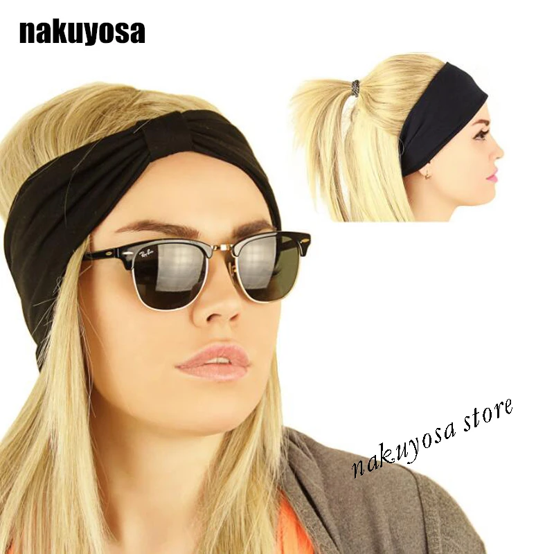 Женский галстук-бабочка для девочек Эластичный Тюрбан повязка на голову от пота