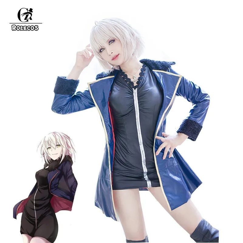 Костюм для косплея ROLECOS Game FGO черный костюм саблей Kyrielight кожаные колготки женщин