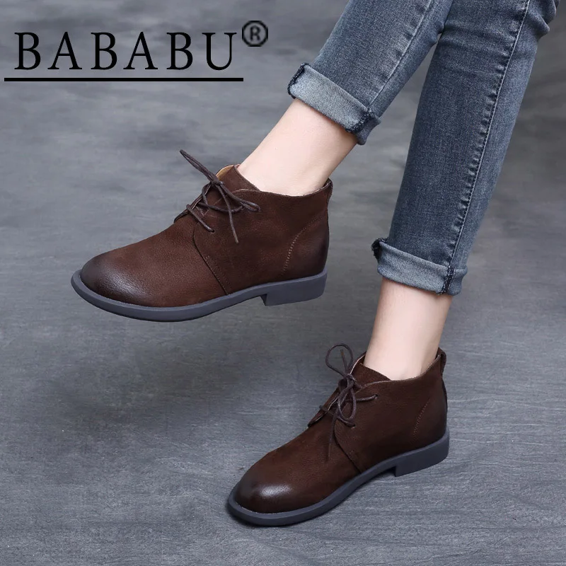 Новые модные Демисезонные женские ботинки повседневная обувь на шнуровке Зимние