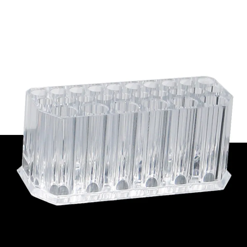 16 Slots Acrylic Makeup Brush Holder Clear Cosmetic Brush Storage Shelf Brush Stand Display Make Up Brush Storage Rack