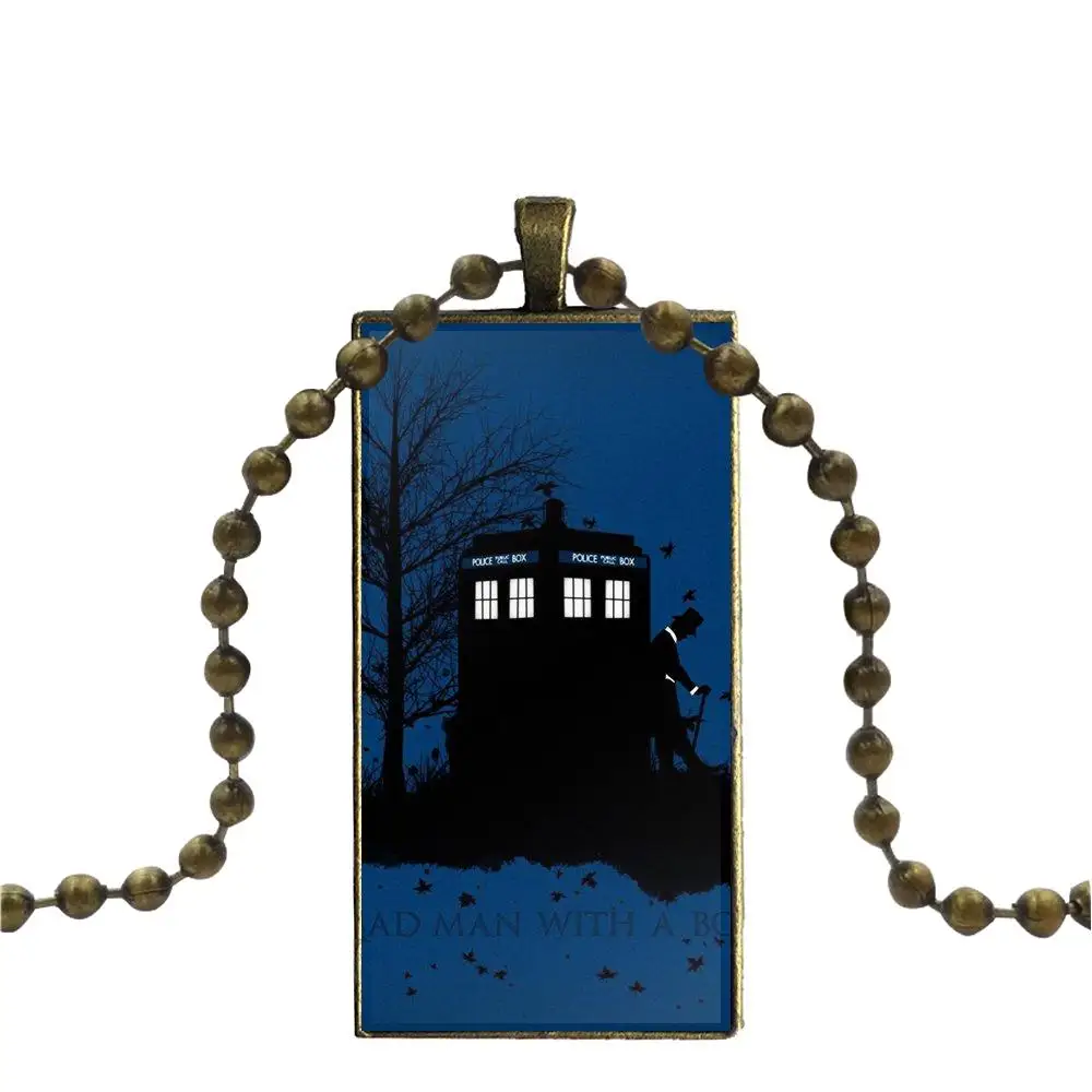 Подарки для девочек серия Doctor Who ТАРДИС полицейская коробка далек Стекло Колье с