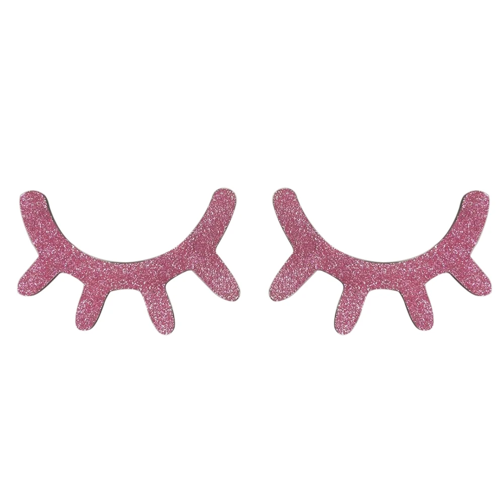 Light Pink 2 шт деревянные ресницы настенные наклейки s DIY Дети Спальня Гостиная Искусство Наклейка на настенное украшение для комнаты - Цвет: Light Pink