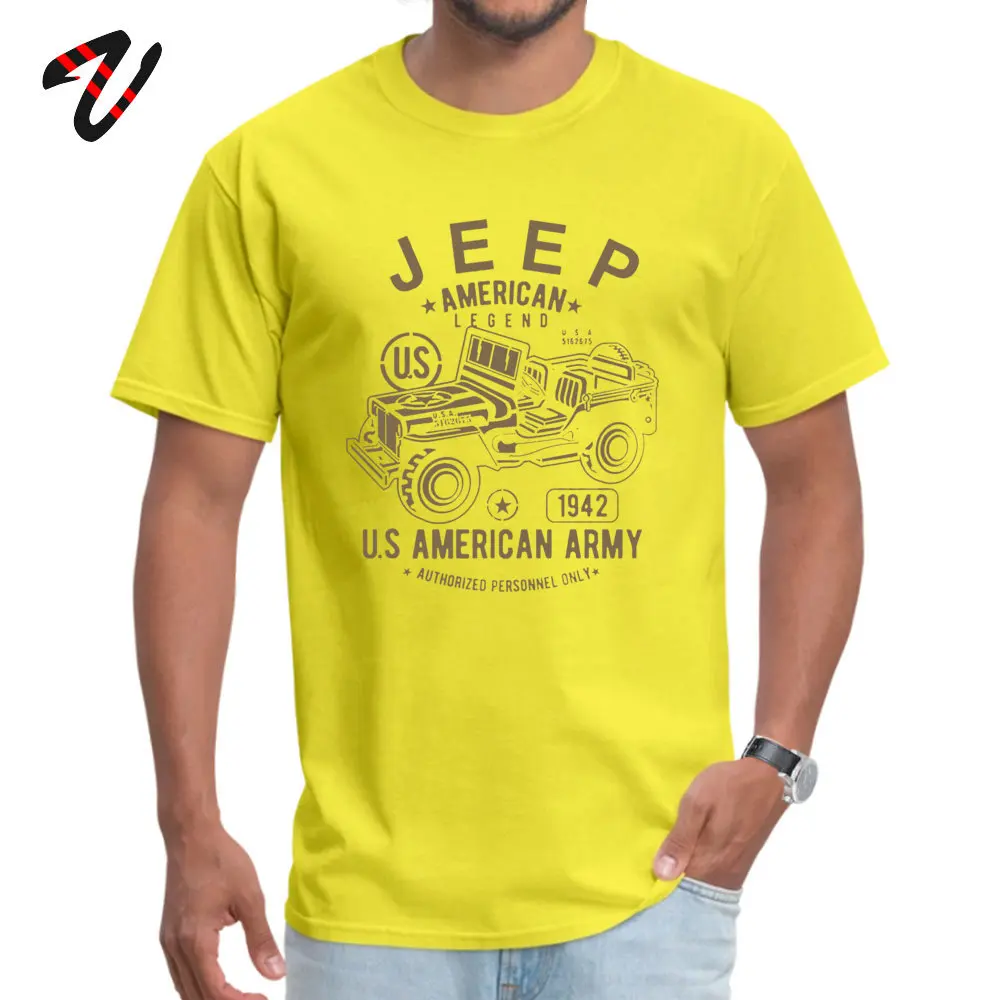 Yellow JEEP Army fitness Tight Linux топы, футболка для мужчин, мексиканская легенда, ткань, круглый вырез, топ, футболки, Европа, футболки на продажу - Цвет: Yellow