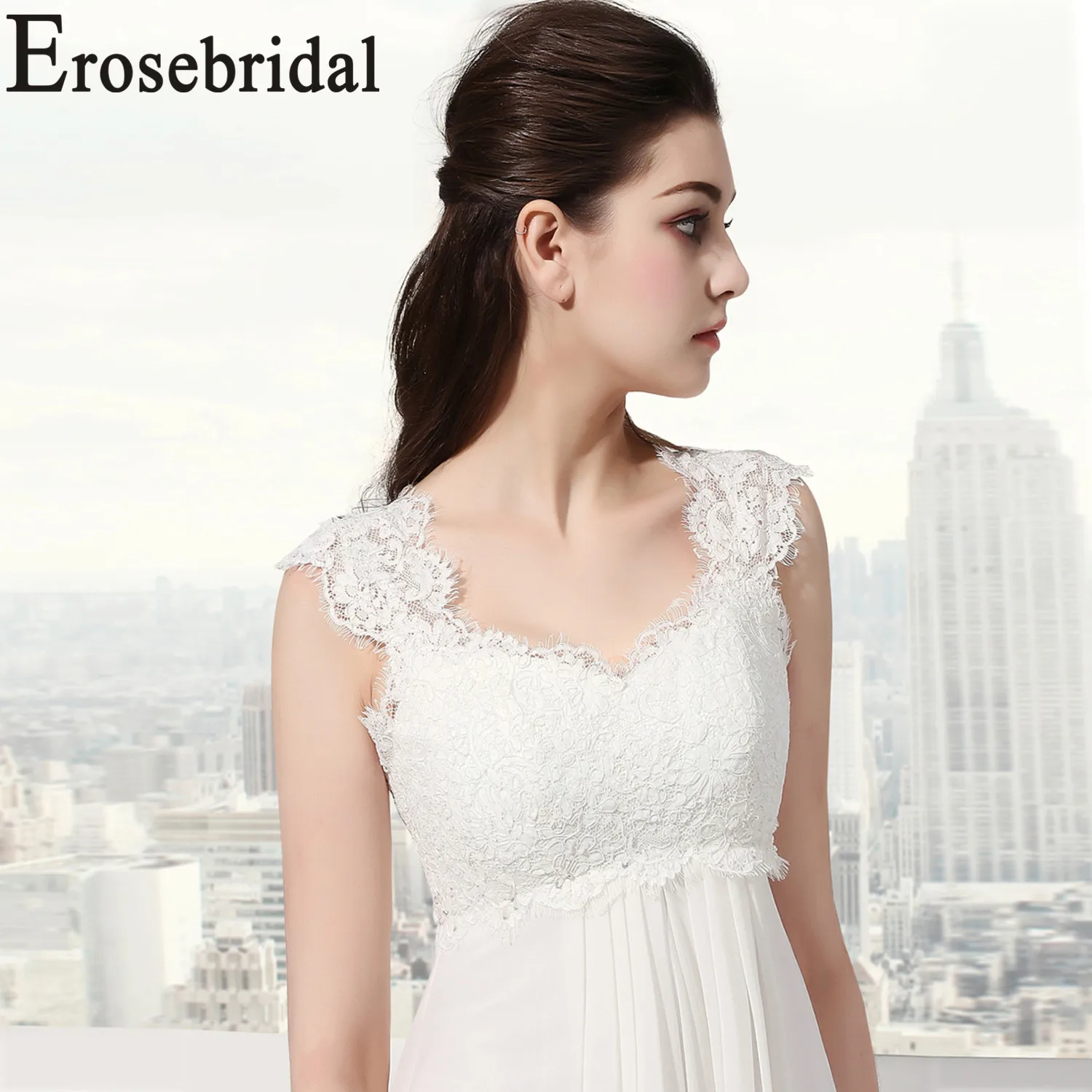 Erosebridal белый цвет слоновой кости свадебное платье новый дизайн 2018 Классическая