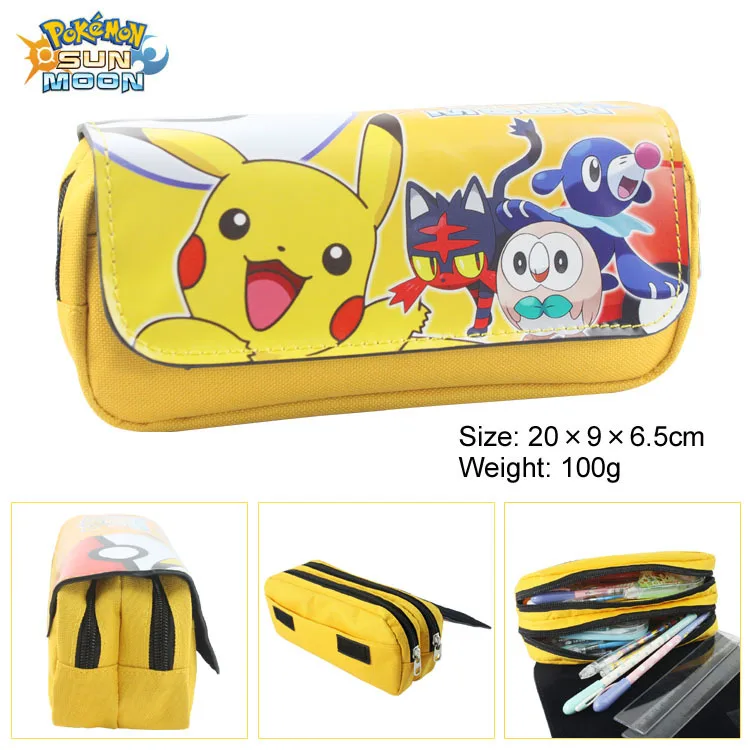 Kawaii Пикачу из Pokemon Go Poke Ball Unicorn детский подростковый джинсовый пенал коробка ручка сумка для косметики макияжа изменить кошелек сумка