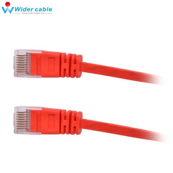 Красный плоский кабель RJ45 5 футов 6 4 пары медный UTP Ethernet Lan для интернет толщина 1