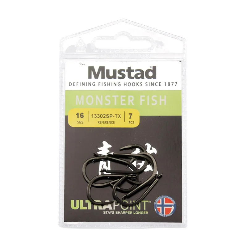Рыболовные крючки Mustad крючок с бородкой из высокоуглеродистой стали толстая