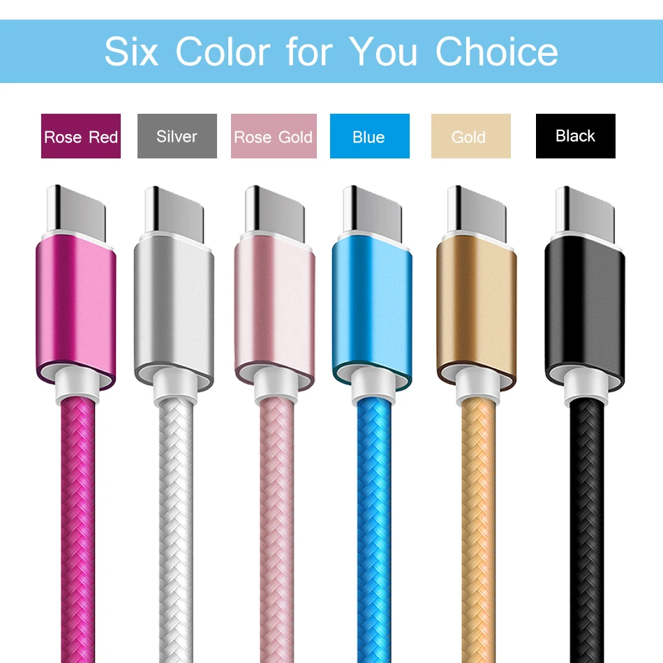 Кабель USB Type C для Samsung S9 A50 M30 Xiaomi Mi 8 9 A2 Lite Max 3 Mix 2 2s шнур быстрой зарядки и