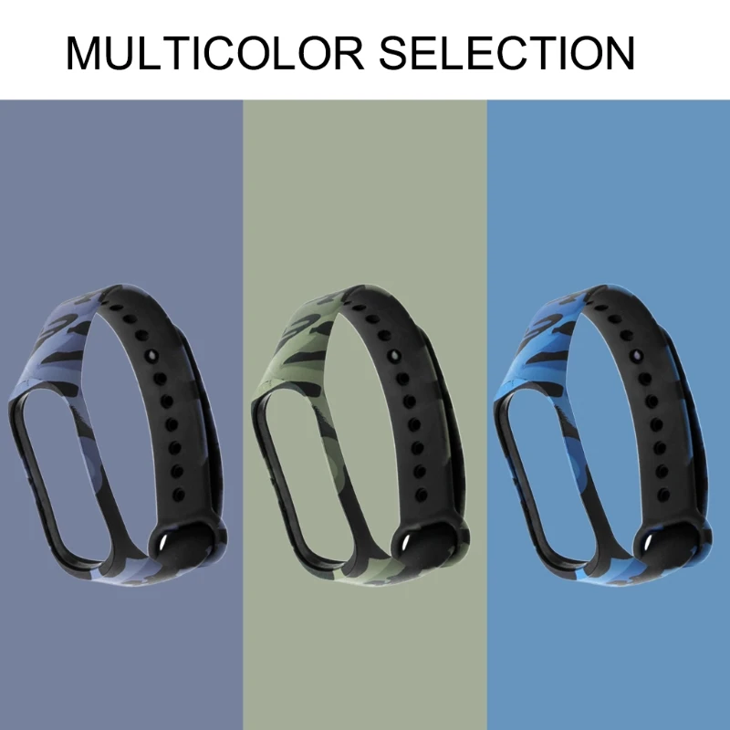 Силиконовый ремешок для часов Xiaomi MI Band 3 камуфляжный сменный ремешок|Ремешки