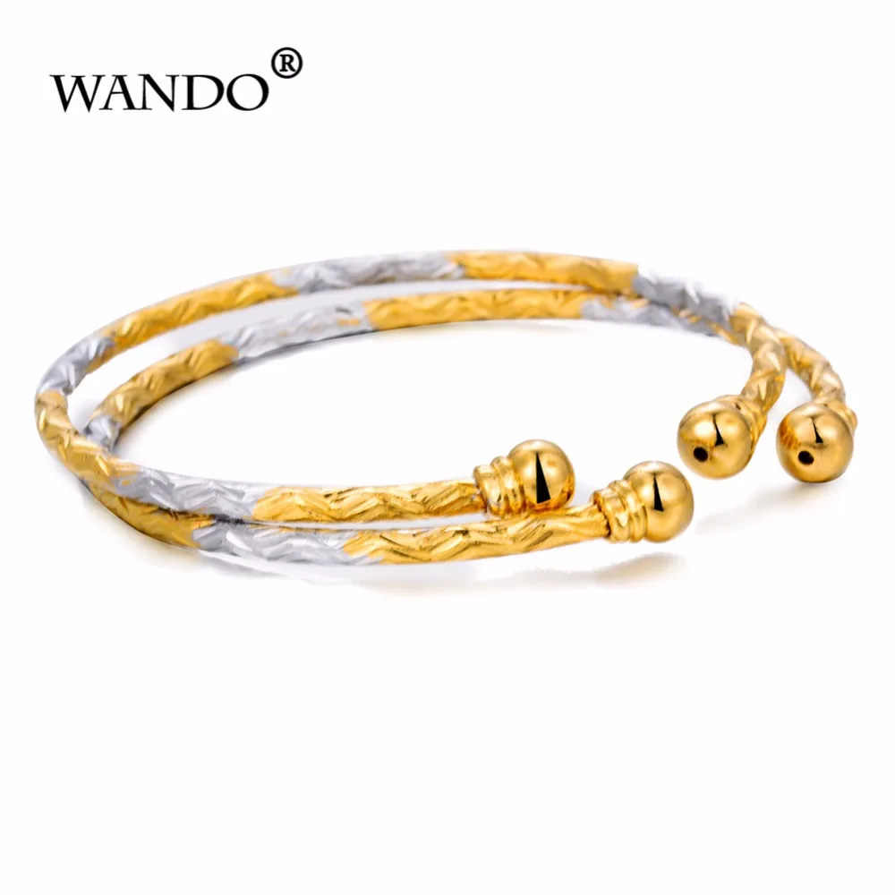WANDO 2 шт./лот 24 каратное золото африканские ювелирные изделия Эфиопский
