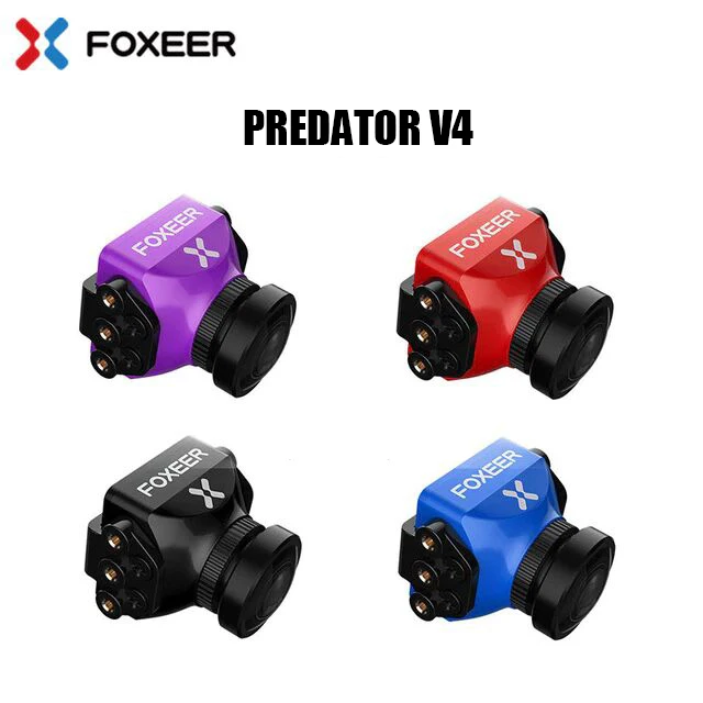 Foxeer Predator V4 FPV камера гоночный Дрон мини 16:9/4:3 PAL/NTSC переключаемый Супер WDR OSD 4ms