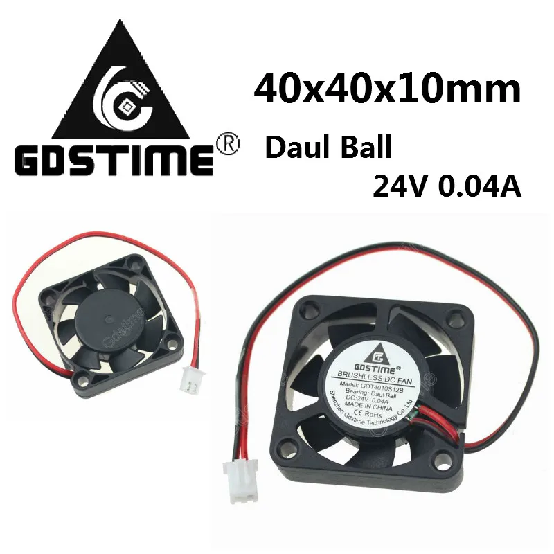 Gdstime 2 шт DC 24V 2Pin шариковый подшипник 40 мм x 10 3D принтер кулер 4 см - купить по