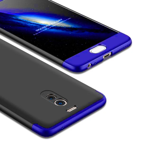 Blue and Black Чехол для Meizu M6 note, Роскошный Жесткий Чехол для задней панели из поликарбоната 360, полная защита, задняя крышка для Meizu M6 Note M3 M5 Note, чехол для телефона - Цвет: Blue and Black