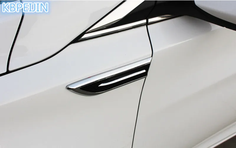 1 Pair 3D Side Mesh Cover Shark Gills car Decoration Sticker for Volvo xc60 s60 s80 s40 v60 Land Rover discovery A8 accessories |