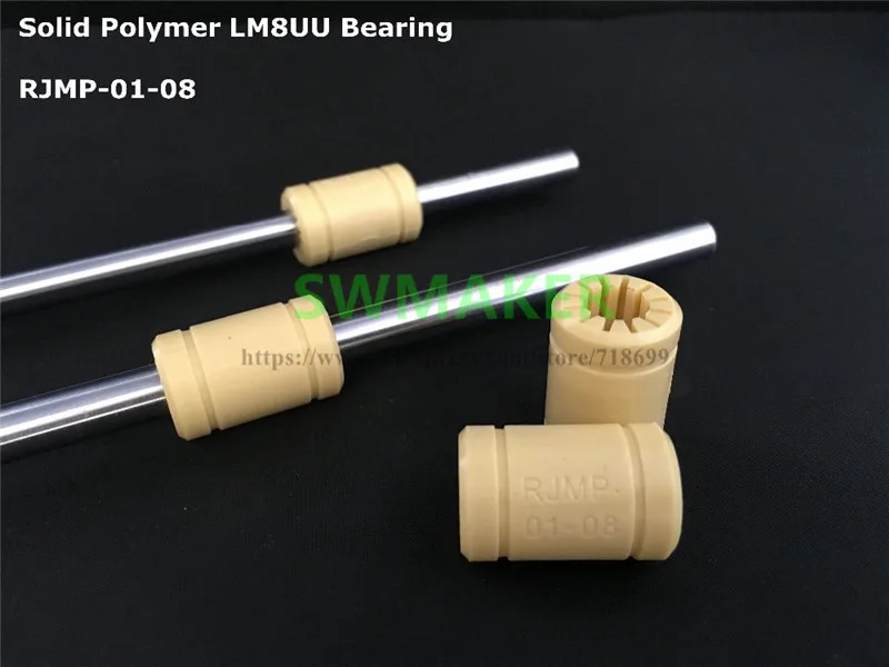 SWMAKER 3/7/10 шт. твердого полимера LM8UU подшипник 8 мм вал Drylin RJ4JP-01-08 для Anet Reprap Prusa i3 3D-принтеры
