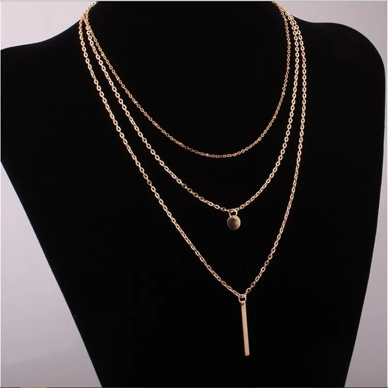 Женские многослойные ожерелья и подвески 2 цвета ювелирные украшения в богемном