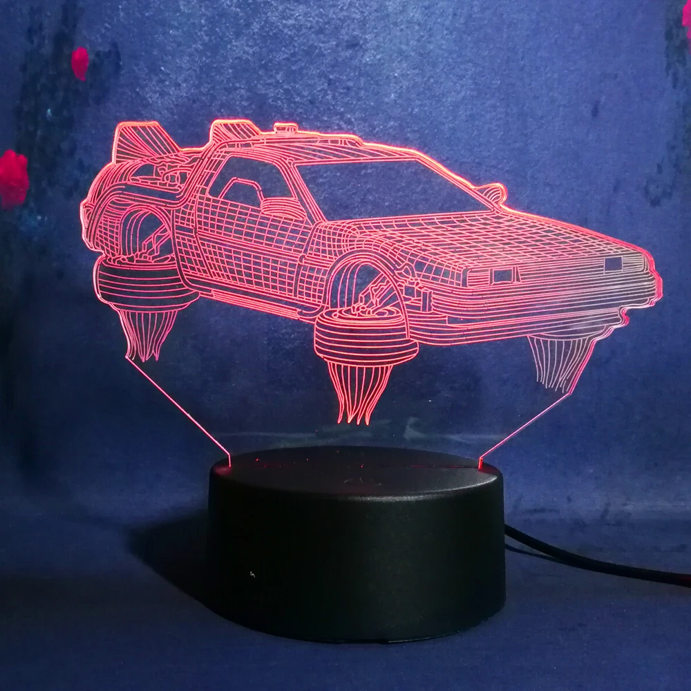 Крутой автомобиль 3D ночник светодио дный USB заряд дистанционного/Touch 7 цветов дети