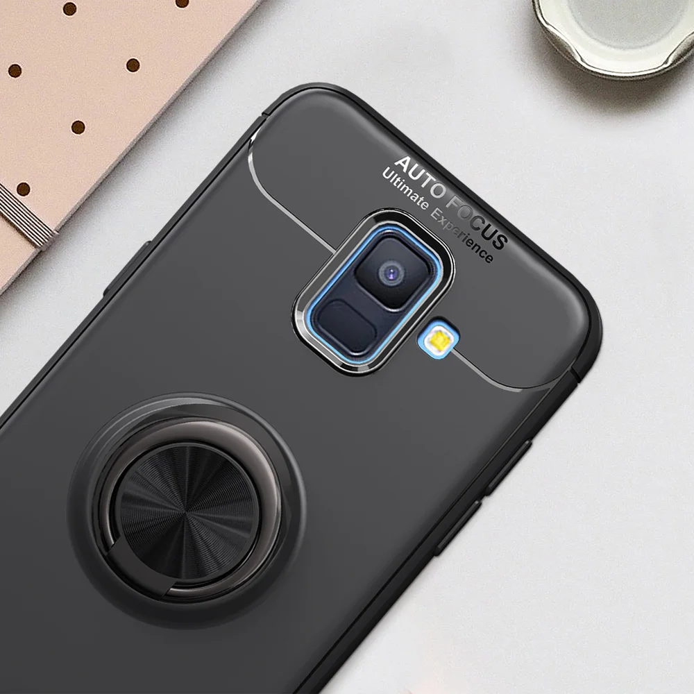 Популярное крепление в виде кольца на палец чехол для Samsung Galaxy A6 2018 мягкий TPU Plus
