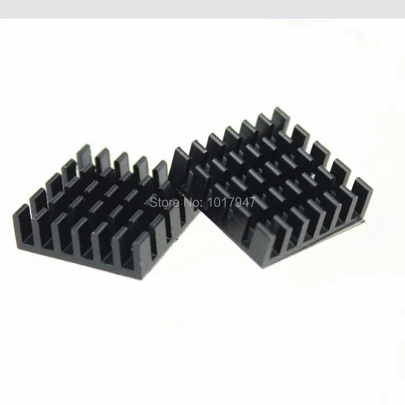 20 шт. мм 20x20x6 алюминиевый IC светодиодный Охлаждающий радиатор Радиатор Черный с 3м