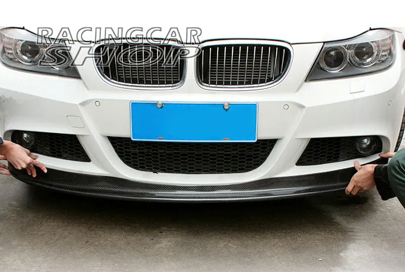 АК Стиль Настоящее углеродное волокно передний спойлер для Bmw 3 Series E90 E91 LCI M Tech MSport