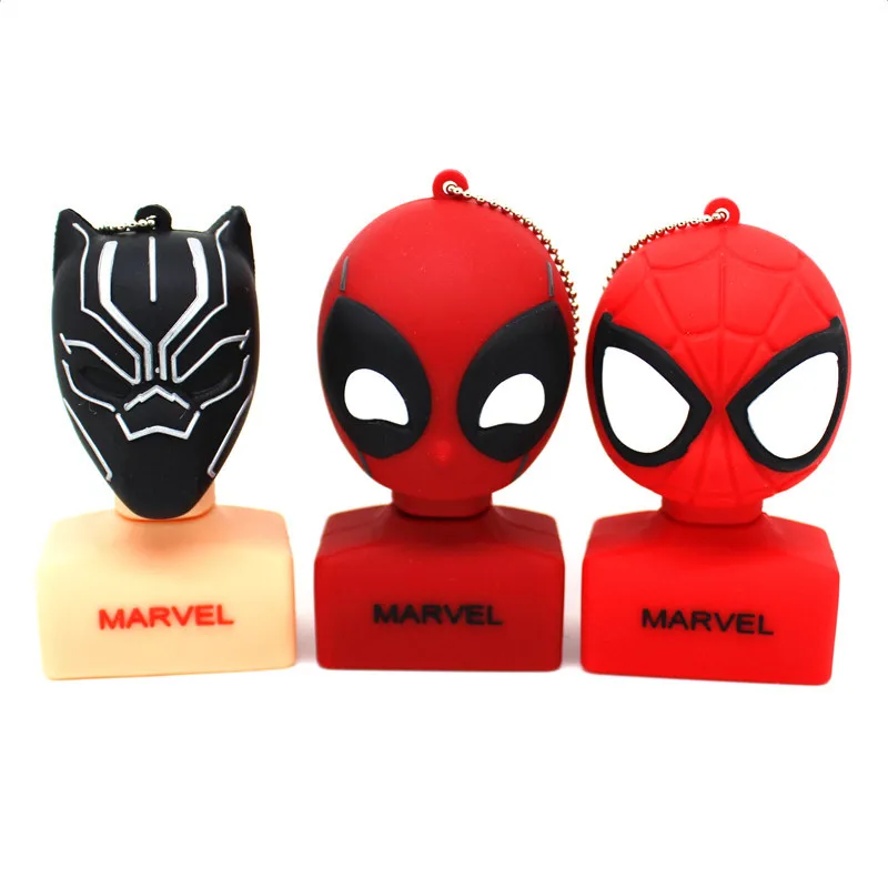 Флеш-накопитель super hero 8G, 16G, 32G, 64G, Мультипликация Marvel, Человек-паук/Черная Пантера/Дэдпул, USB флеш-накопитель, карта памяти
