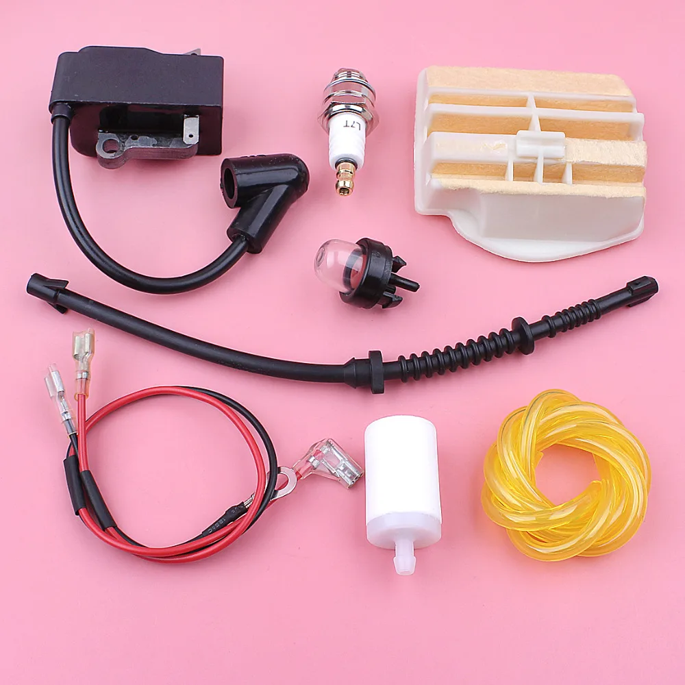 

Ignition Coil Air Fuel Filter Line Hose Primer Bulb For Husqvarna 445 445E 450 450E Chainsaw Replacement Spare Tool Part