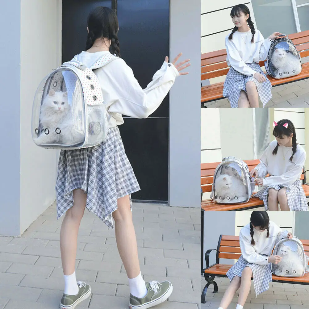 Кота собаки любимчика рюкзак космонавта космическая капсула дышащая уличная