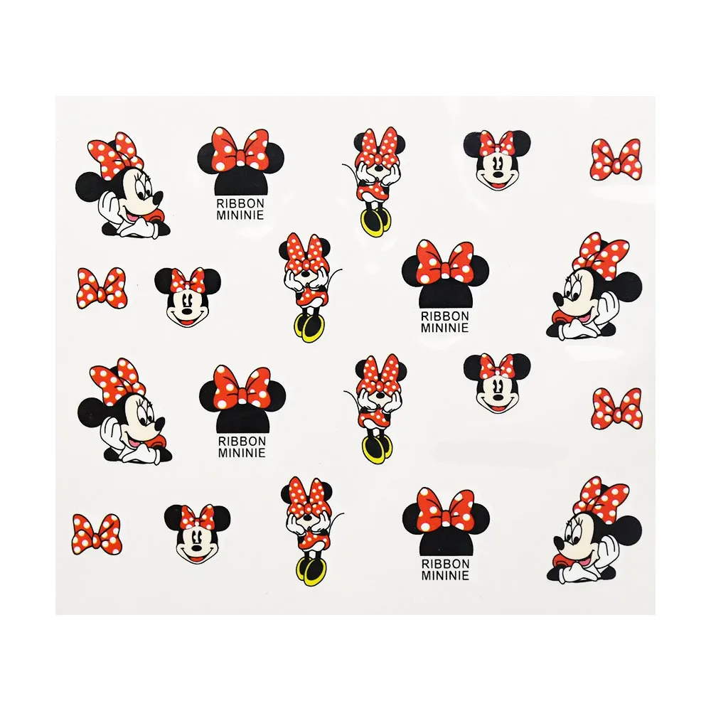 122 1 Sheet Cartoon Nail Stickers Mickey/Tom And Jerry/Little Yellow Man Slider Water Stickers Transfer Decal For Nails ZJT4027 - Цвет: 122