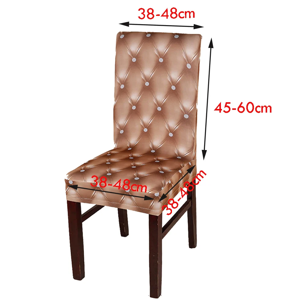 Лидер продаж, 6 шт./лот, черный/серый/кофейный цвет, 7 цветов, искусственная кожа, эластичный стрейч, спандекс, чехол на стул для дома, столовой