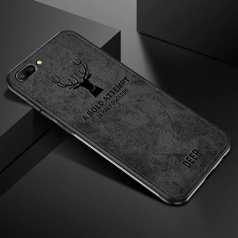 Honor 10 Lite чехол из ткани с оленем силиконовый мягкий чехол для Huawei P30 легкий Чехол Honor 20 Pro 10 9 8 8X 8C 7X 9i Play Coque Fundas - Цвет: Black