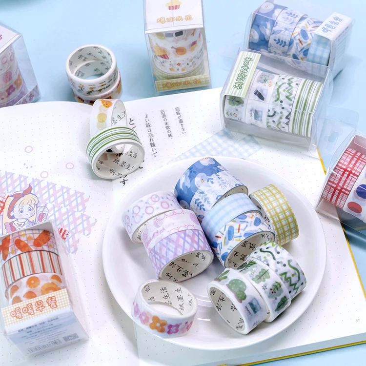 4 шт./компл. милый цветочный коллаж тема васи лента скрапбук рукоделие