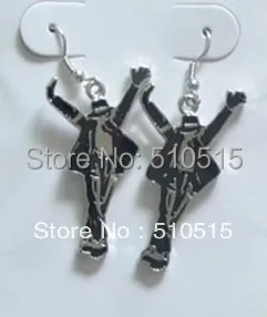 Regalrock Майкл Джексон серьги MJ танцующие рок рулон гвоздики модные эмалированные