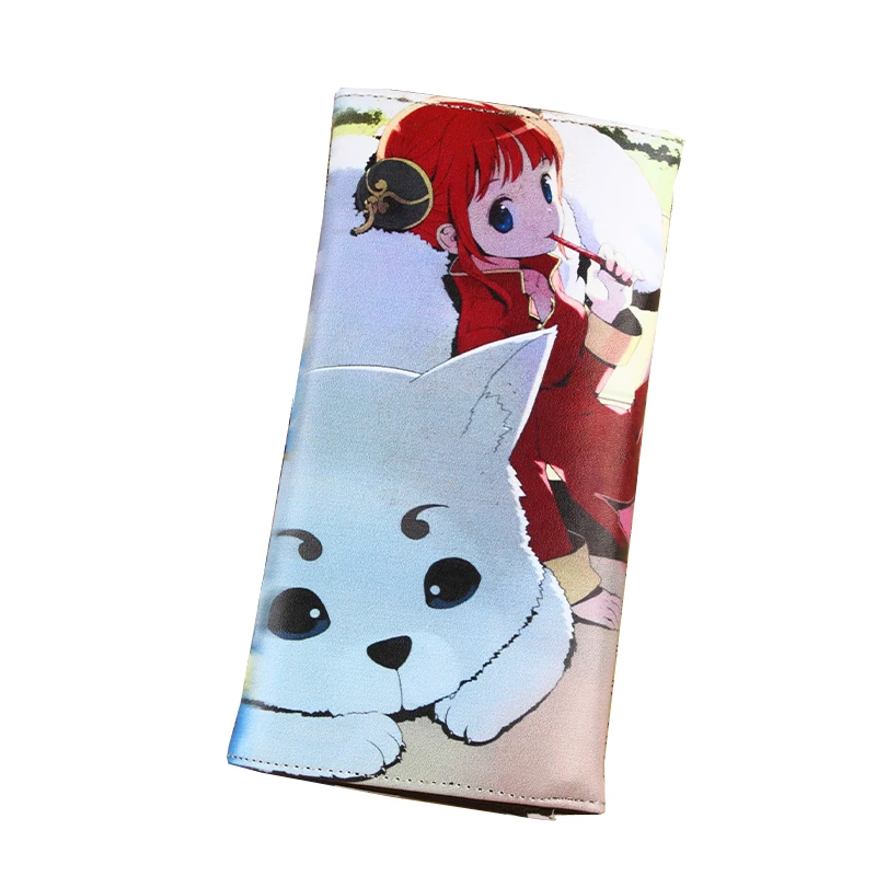 Длинный кошелек из искусственной кожи с принтом аниме GINTAMA Kagura Shinpachi Gintoki Sadaharu