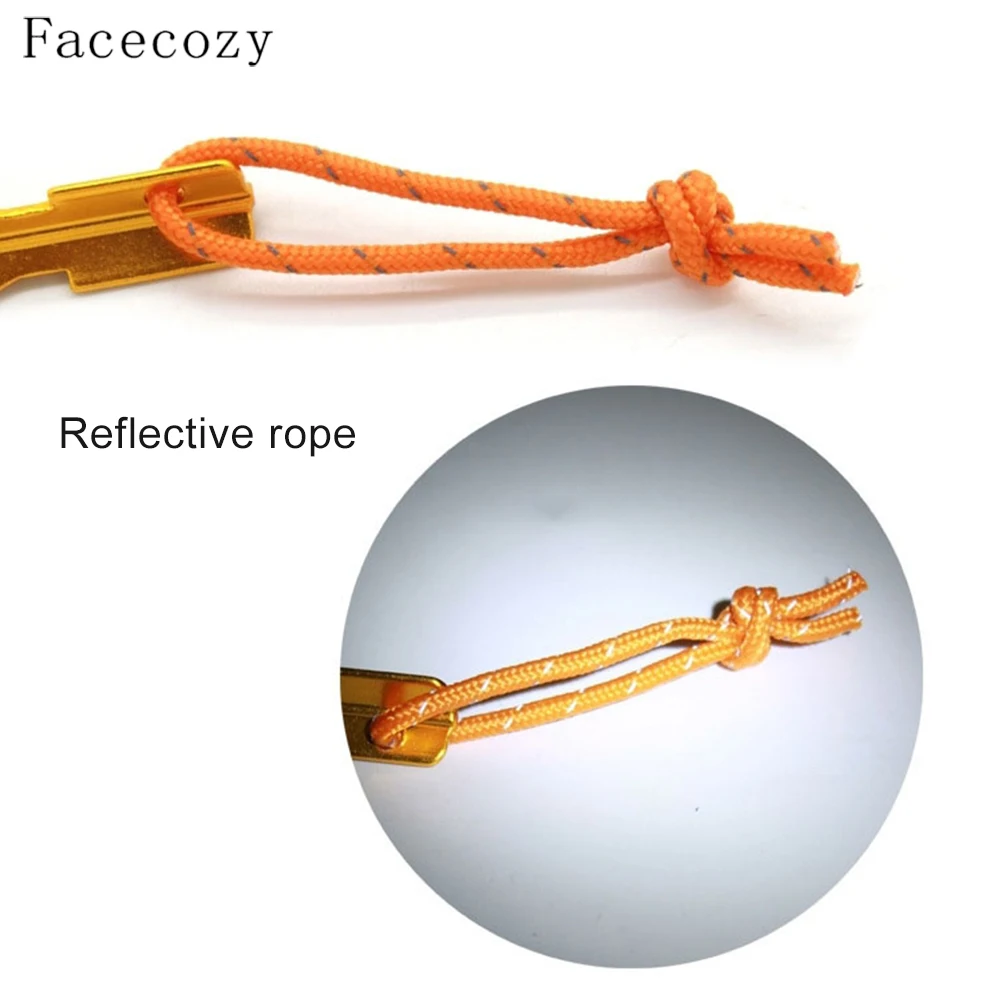 Facecozy 10 шт 18 см колышки для палатки из алюминиевого сплава Треугольные ногтей со