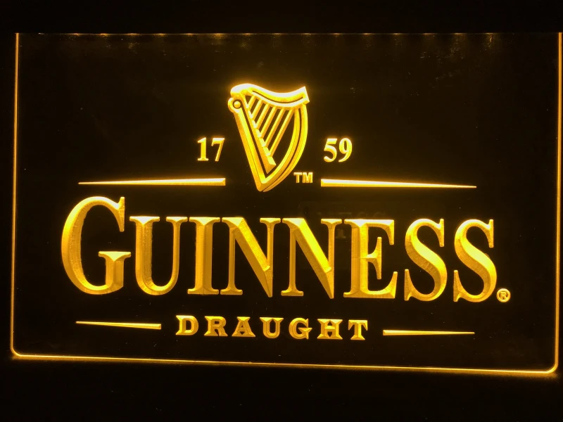 A002 Guinness винтажные логотипы пивной бар светодиодный светодиодная неоновая