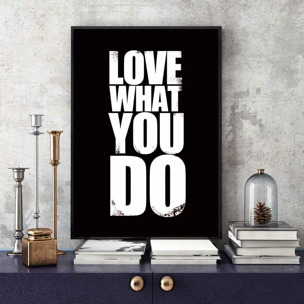 HAOCHU Do What You Love слоган Картина на холсте для Гостиная домашний декор настенная