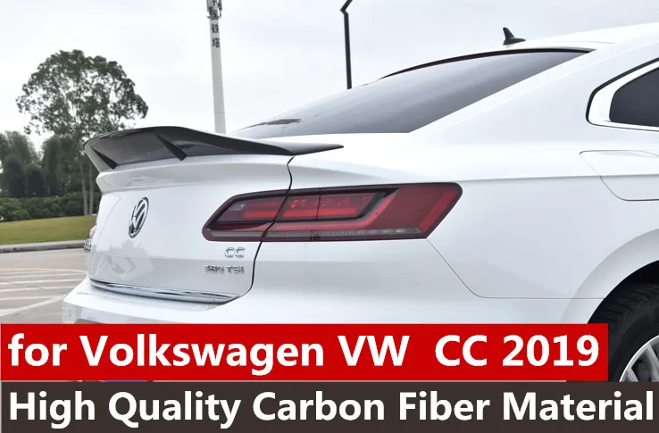 

R style For Volkswagen Passat CC Spoiler Carbon fiber material Car Rear lip Wing trunk Spoiler For CC Spoiler 2019