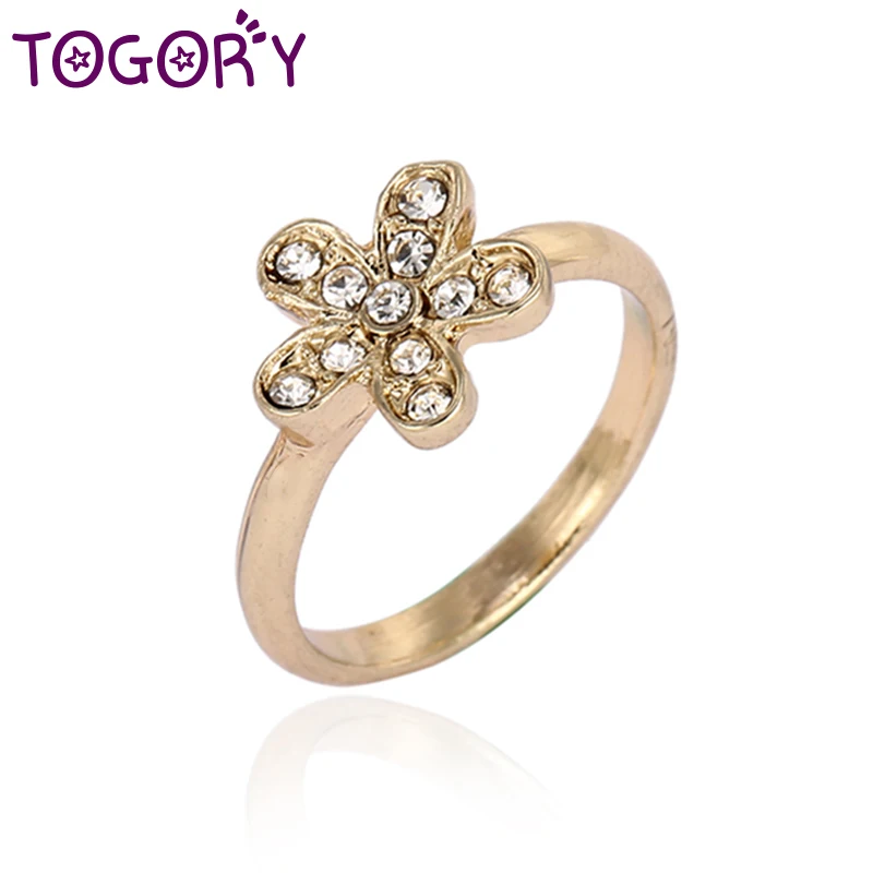 TOGORY, модное Фирменное кольцо с бантом, складываемое, микро кольцо, CZ, кольцо на палец для женщин, лучший подарок, ювелирное изделие