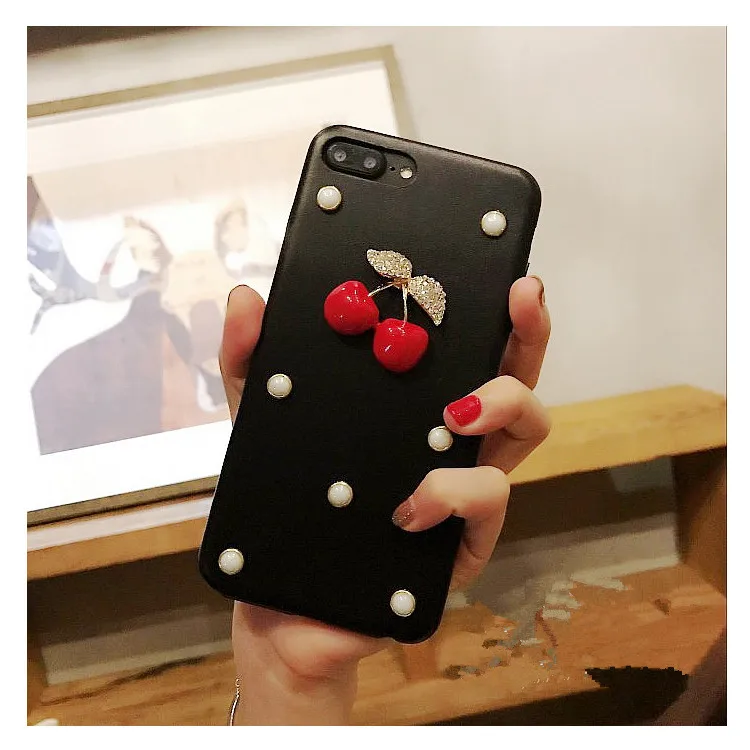 XSMYiss Алмазный Вишневый мягкий чехол для телефона из ТПУ iphone 11 Pro MAX 6 6S 7 8 Plus XR X XS Max
