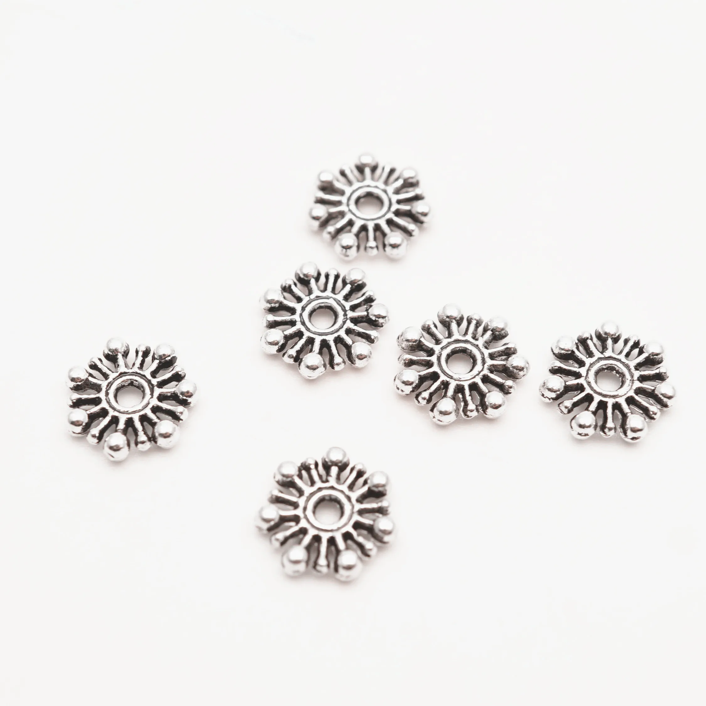 50 шт. металлические бусины в тибетском стиле для украшений 7 10 мм|Ювелирная